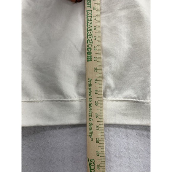 BooHoo Sweatshirt Hoodie Small Emoji Graffiti Drip Heart Face Oversize Ivory NWT - Picture 12 of 15